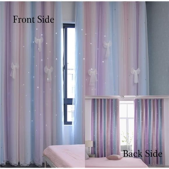 Curtains for Girls Bedroom Kids Room Curtain Colorful Window Nursery Curtain - Picture 4 of 6